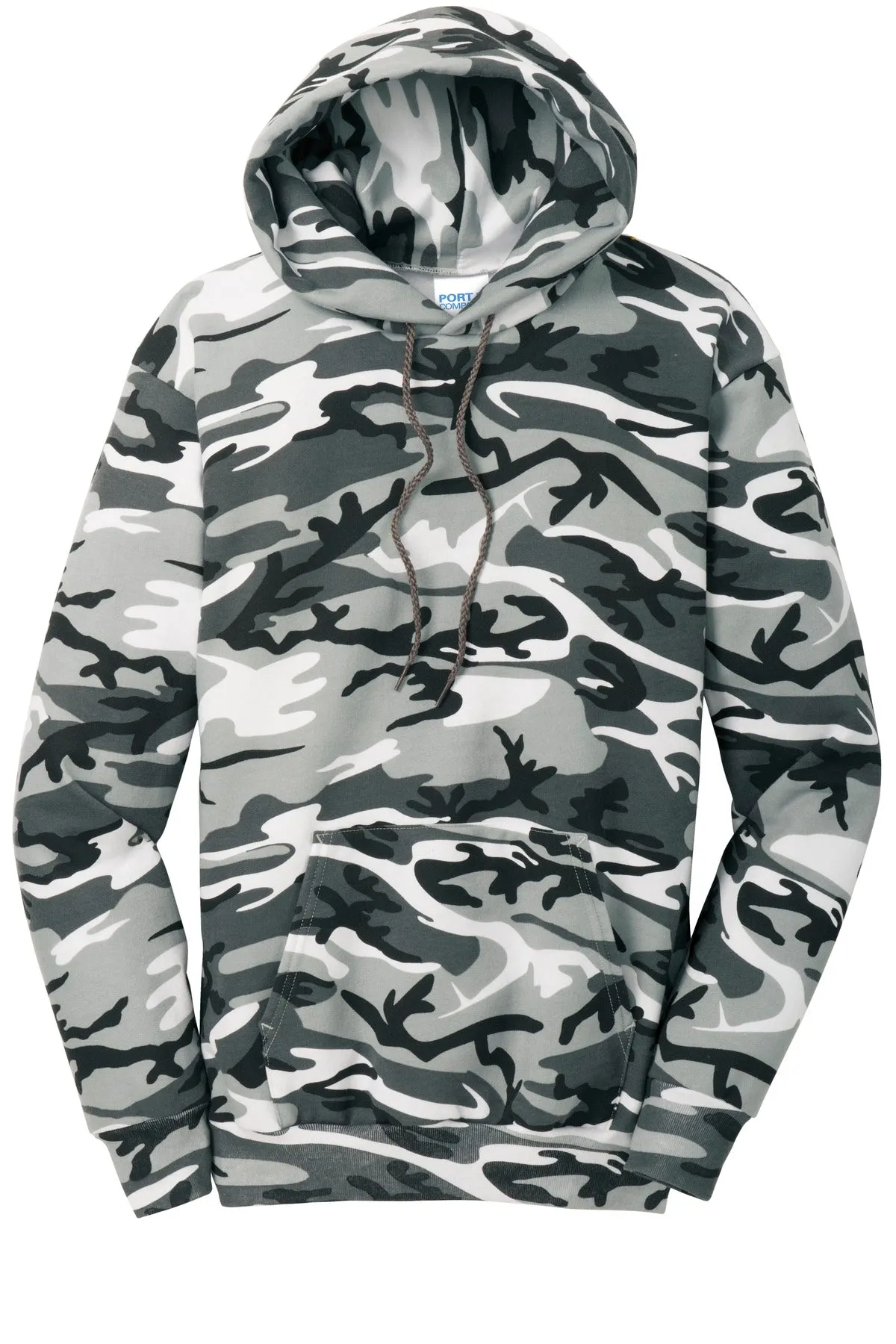 Port & Company Men's Core Fleece Camo Pullover Hooded Sweatshirt. PC78HC