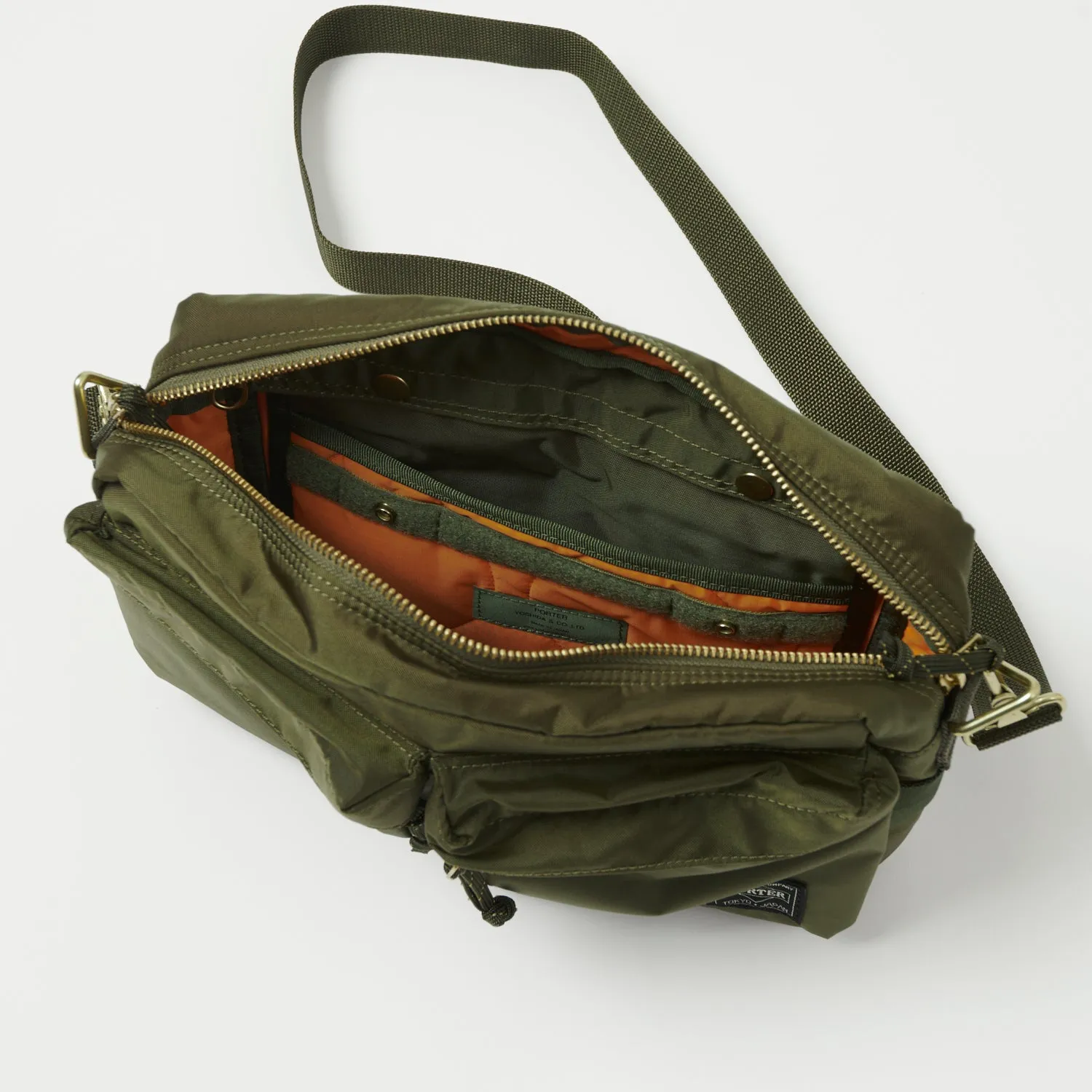 Porter-Yoshida & Co. Force Shoulder Bag (Small) - Olive Drab