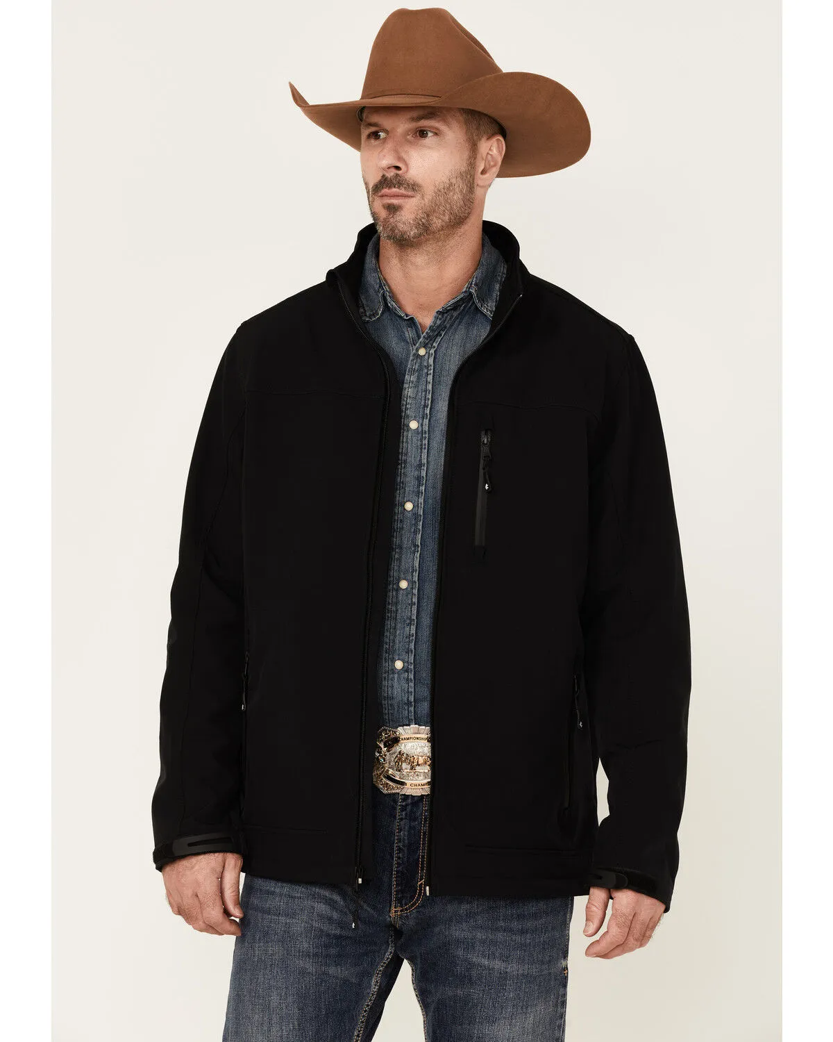 Product Name:  Cody James Core Men's American Embroidered Sleeve Zip-Front Steamboat Jacket