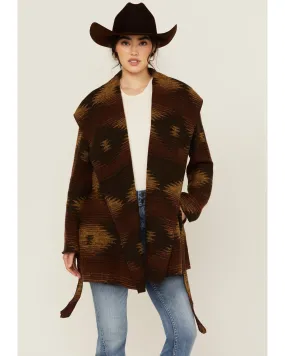 Product Name:  Cripple Creek Women's Southwestern Print Hooded Wrap Jacket