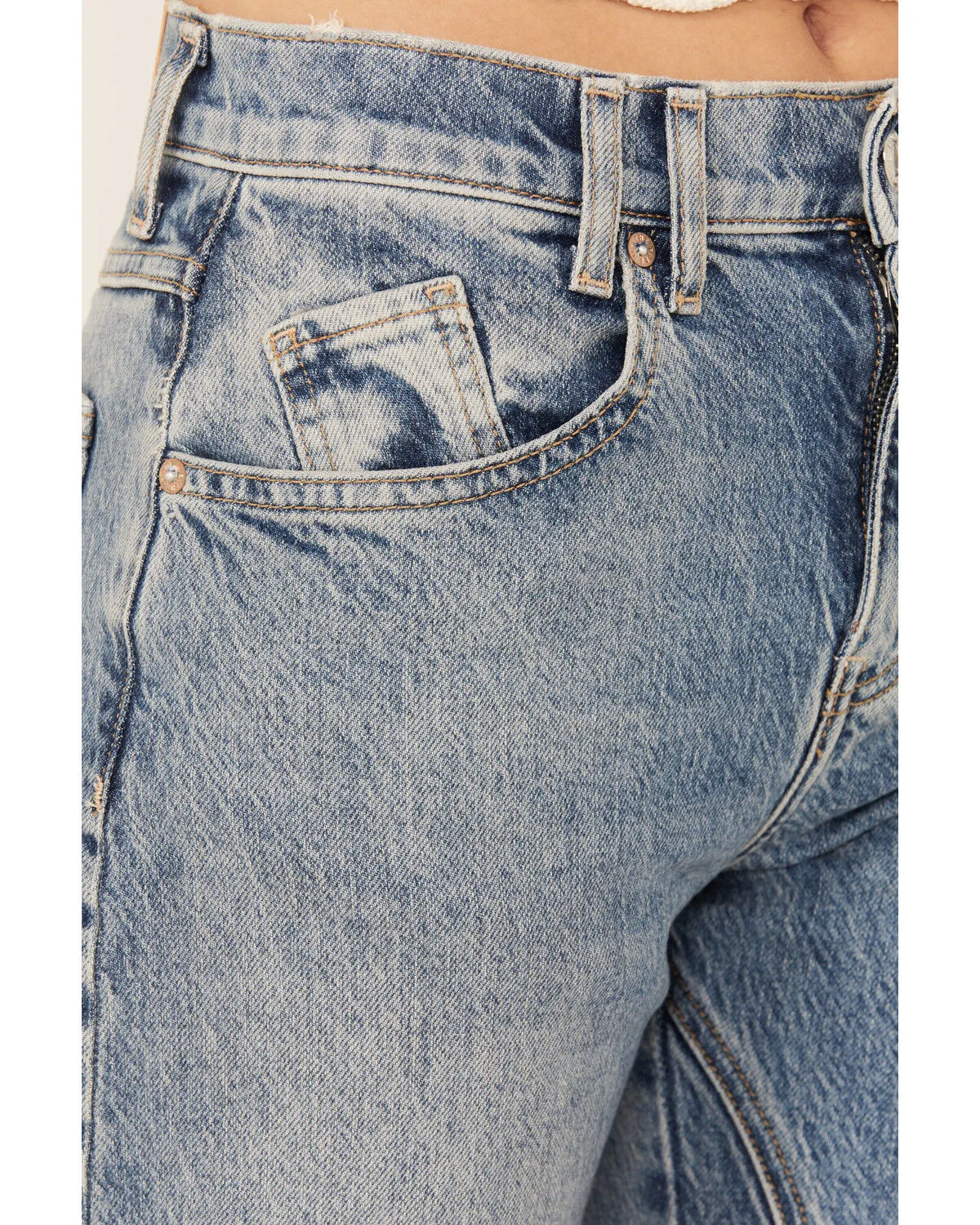 Product Name:  Free People Women's Risk Taker Straight Stretch Denim Jeans