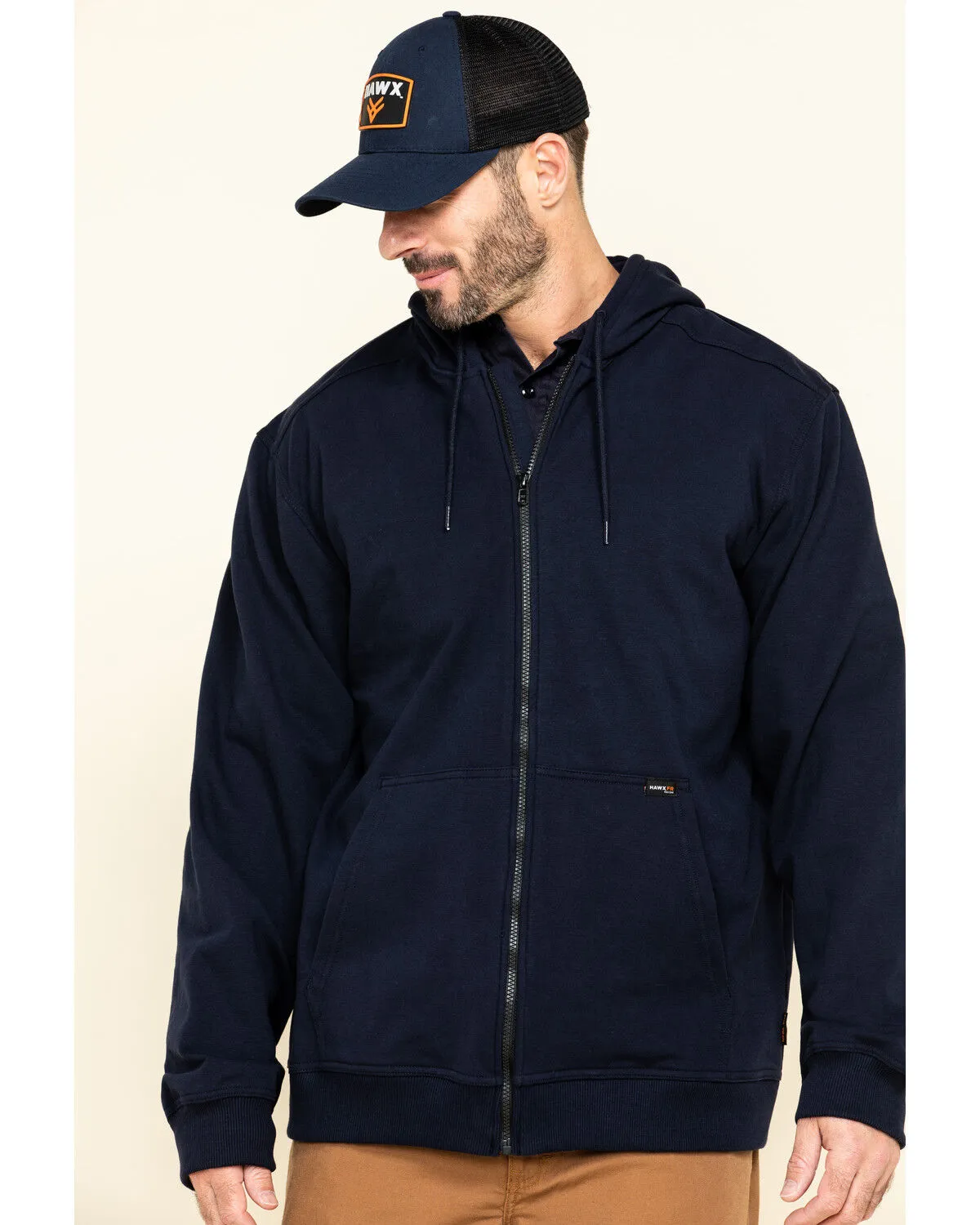 Product Name:  Hawx Men's FR Zip Up Fleece Hooded Work Hoodie