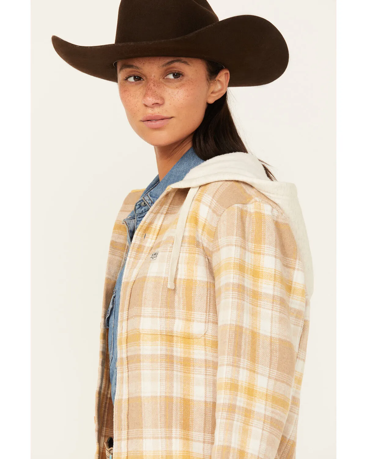 Product Name:  Kimes Ranch Delano Plaid Print Hooded Flannel Jacket