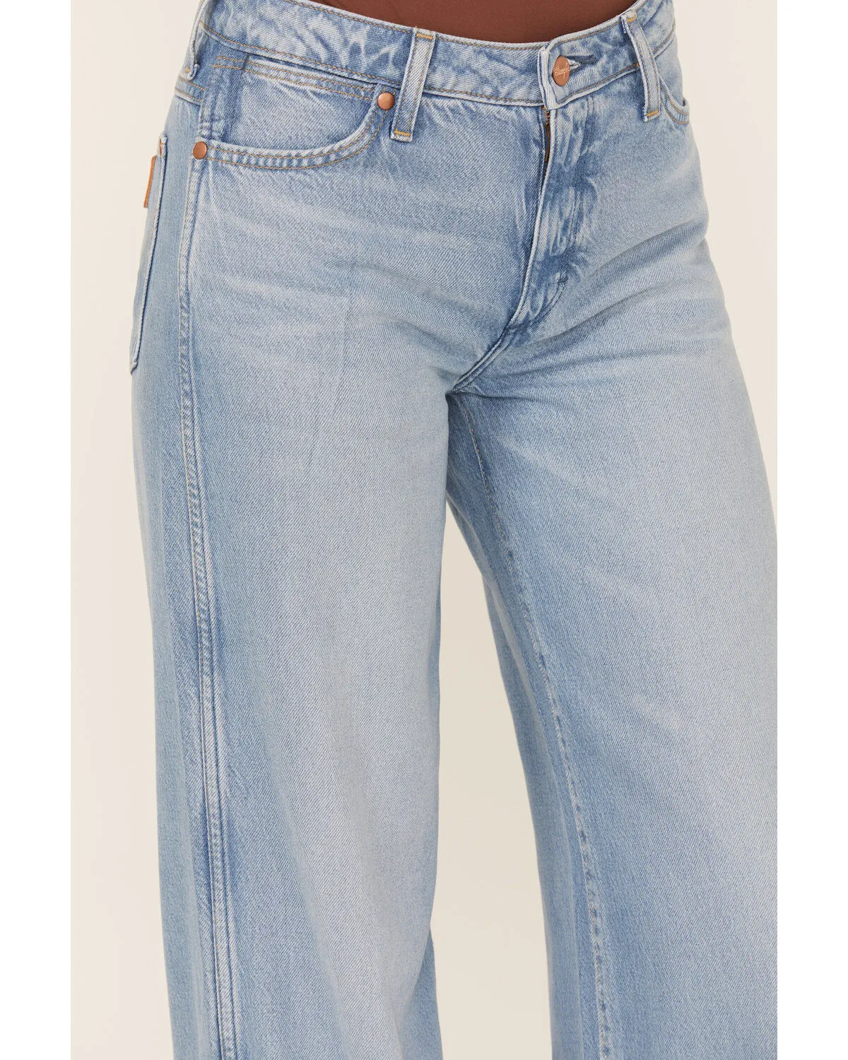 Product Name:  Wrangler Women's Medium Wash Worldwide Mid Rise Wide Leg Denim Jeans