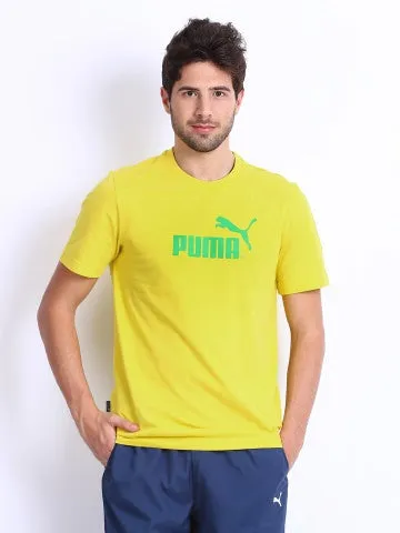 Puma Men Yellow T-shirt