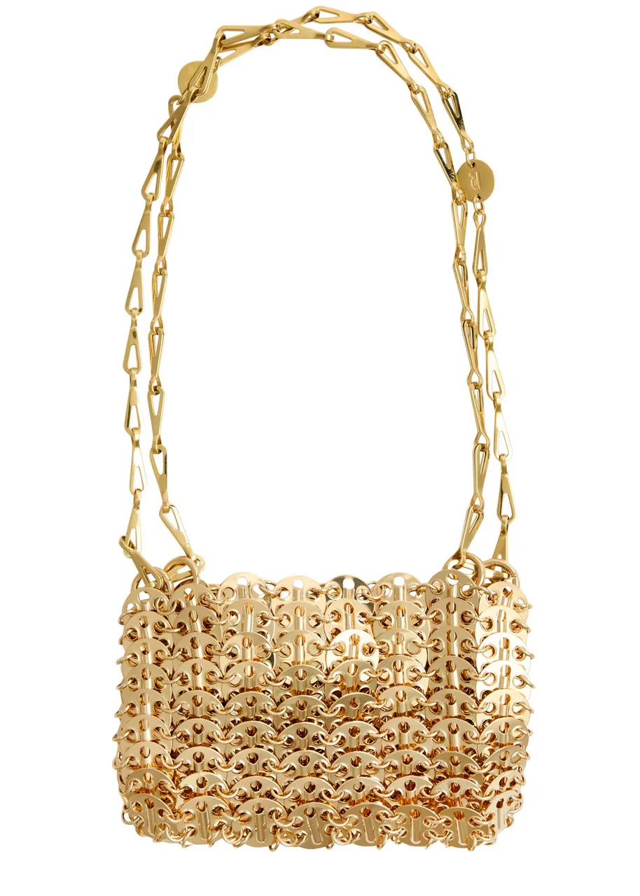 RABANNE Iconic 1969 Nano embellished disc shoulder bag -                         -                     -                