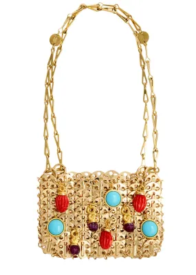 RABANNE Iconic 1969 Nano embellished disc shoulder bag -                         -                     -                