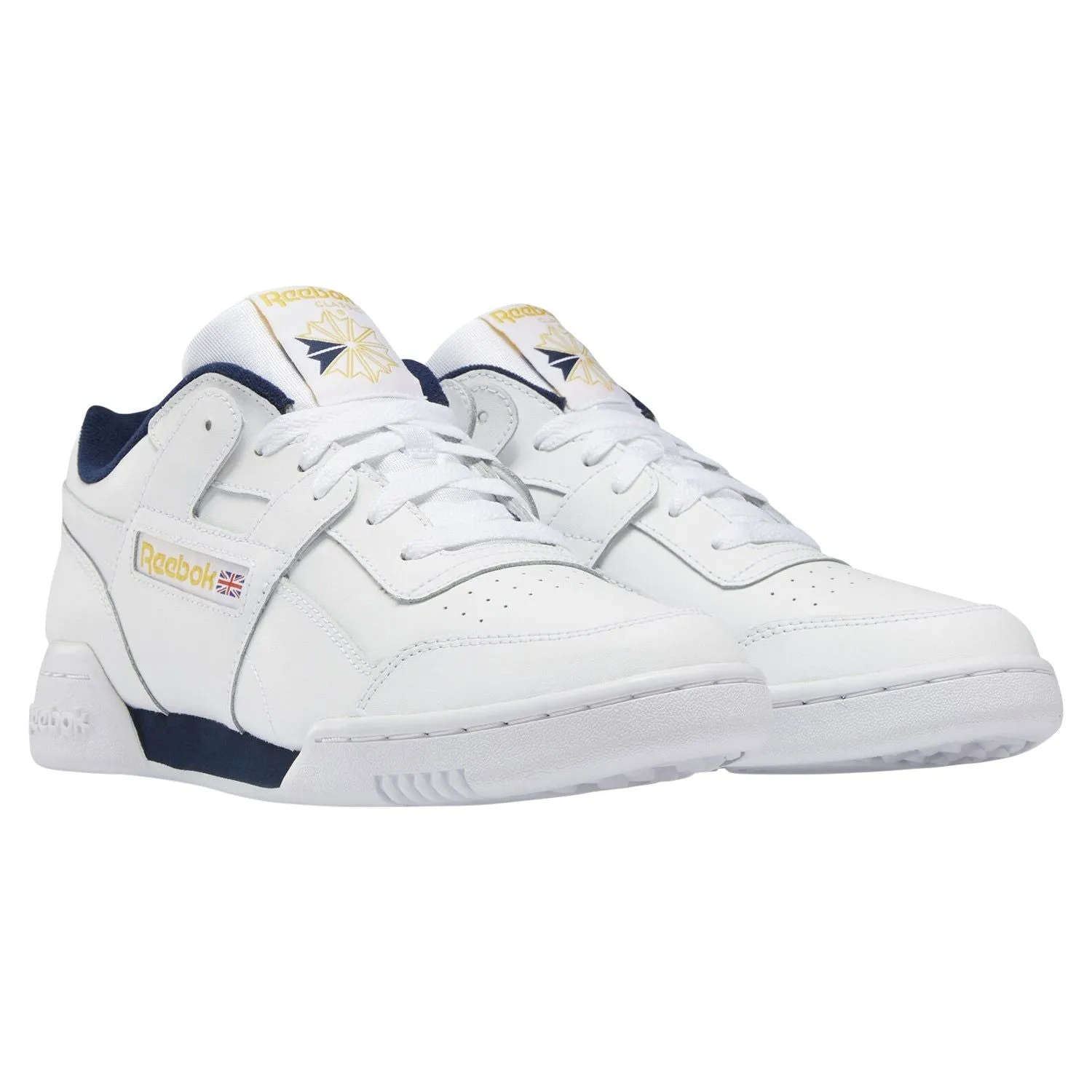 Reebok Workout Plus MU Shoes - White/Collegiate Navy