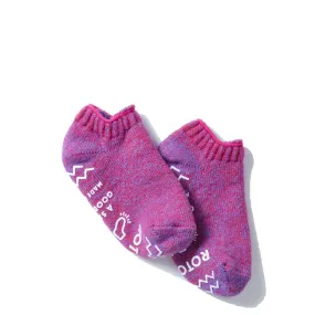 Rototo Pile Sock Slipper Dark Pink / Light Purple