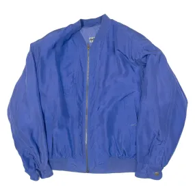 SLIM JOHN Mens Bomber Jacket Blue 90s 2XL