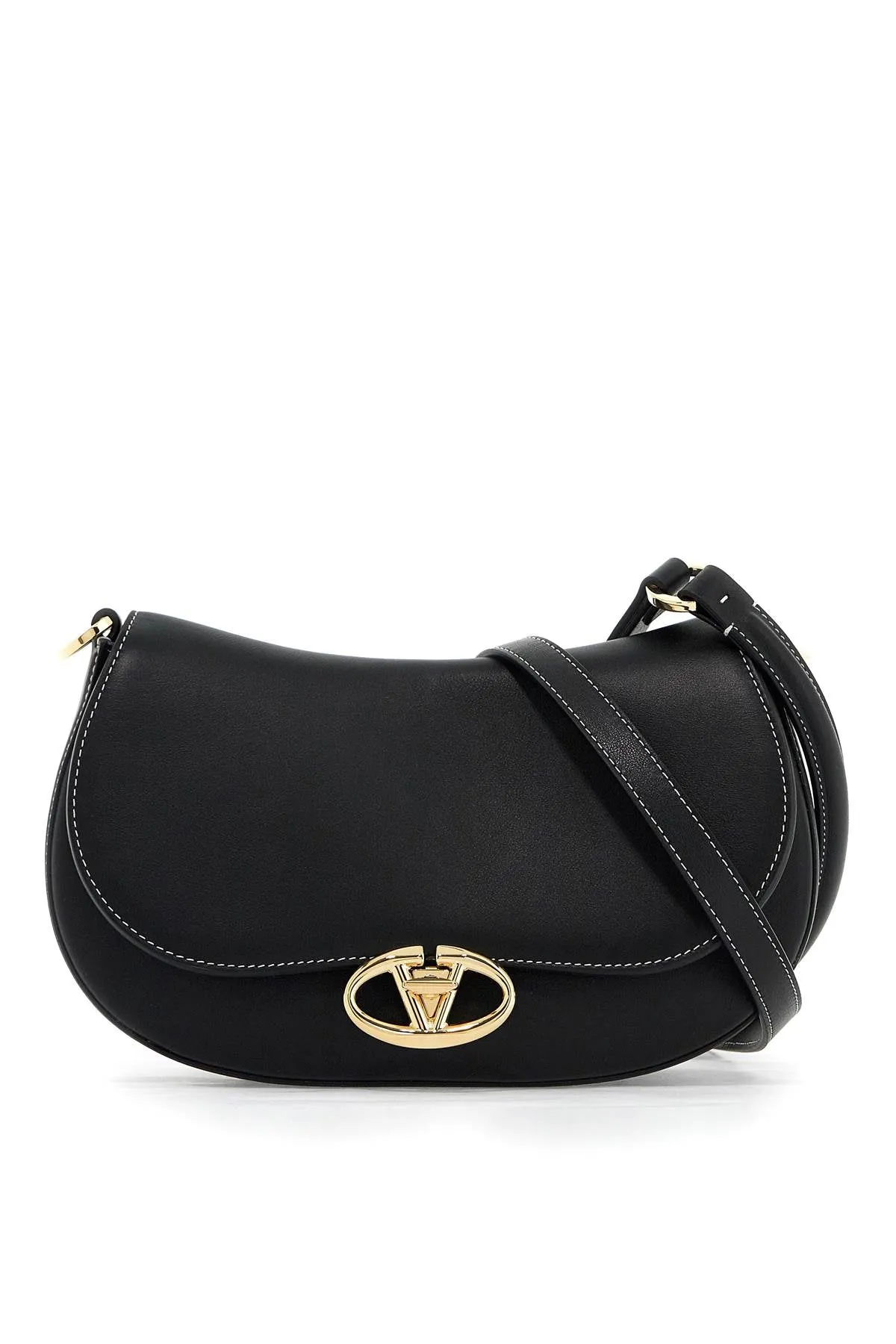 SMALL OHVAL BLACK SHOULDER BAG