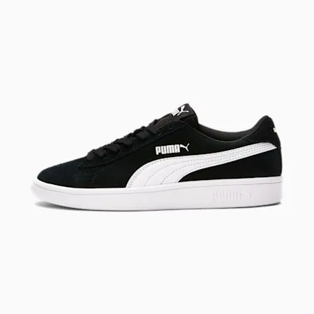 Smash v2 Suede Sneakers - Youth 8-16 years | Puma Black-Puma White | PUMA SHOP ALL PUMA | PUMA 