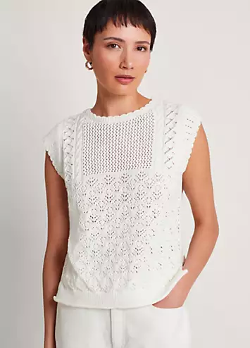 Sofia Stitch Knitted Vest by Monsoon | Look Again