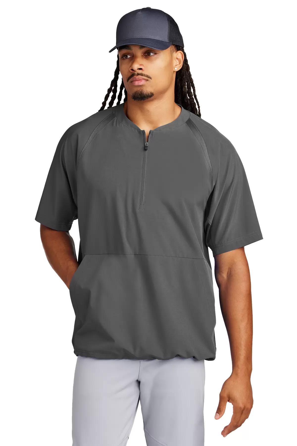 Sport Tek JST489 Sport-Tek Repeat 1/2-Zip Short Sleeve Jacket SKU: JST489