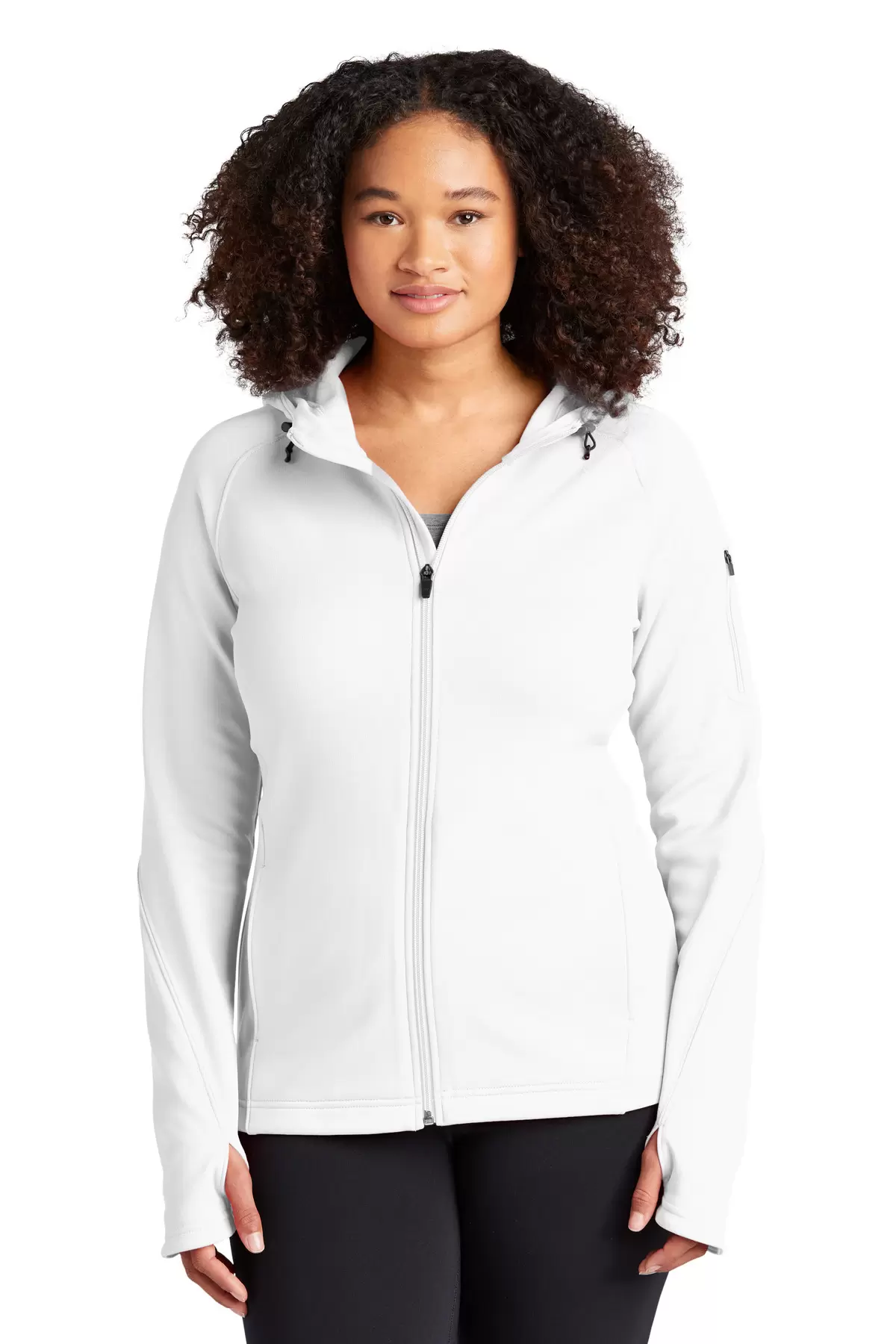 Sport Tek Ladies Tech Fleece Full Zip Hooded Jacket L248 SKU: L248