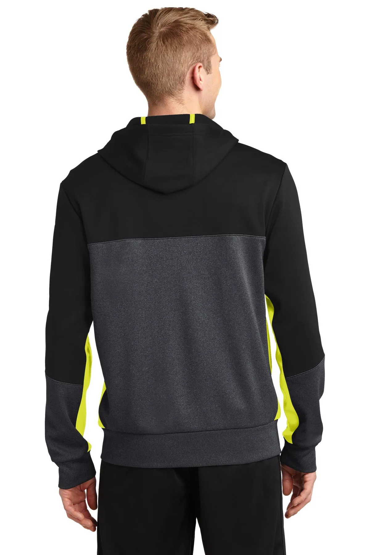 Sport-Tek ST245 Tech Fleece Colorblock Full-Zip Hooded Jacket