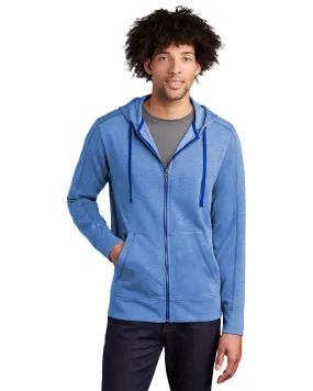 Sport-Tek ST293 Men Tri-Blend Wicking Fleece Full-Zip Hooded Jacket