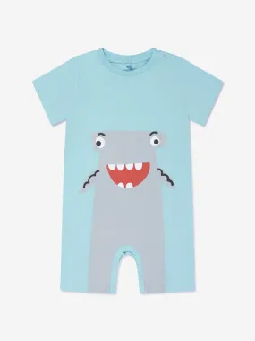 Stella McCartney Baby Boys Shark Romper in Blue