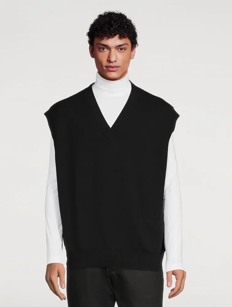 STUDIO NICHOLSON Foss Wool And Cotton Oversized Vest