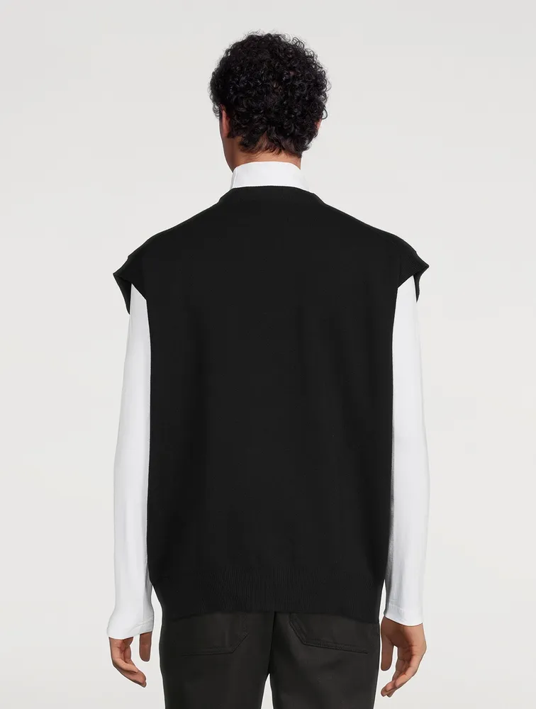 STUDIO NICHOLSON Foss Wool And Cotton Oversized Vest