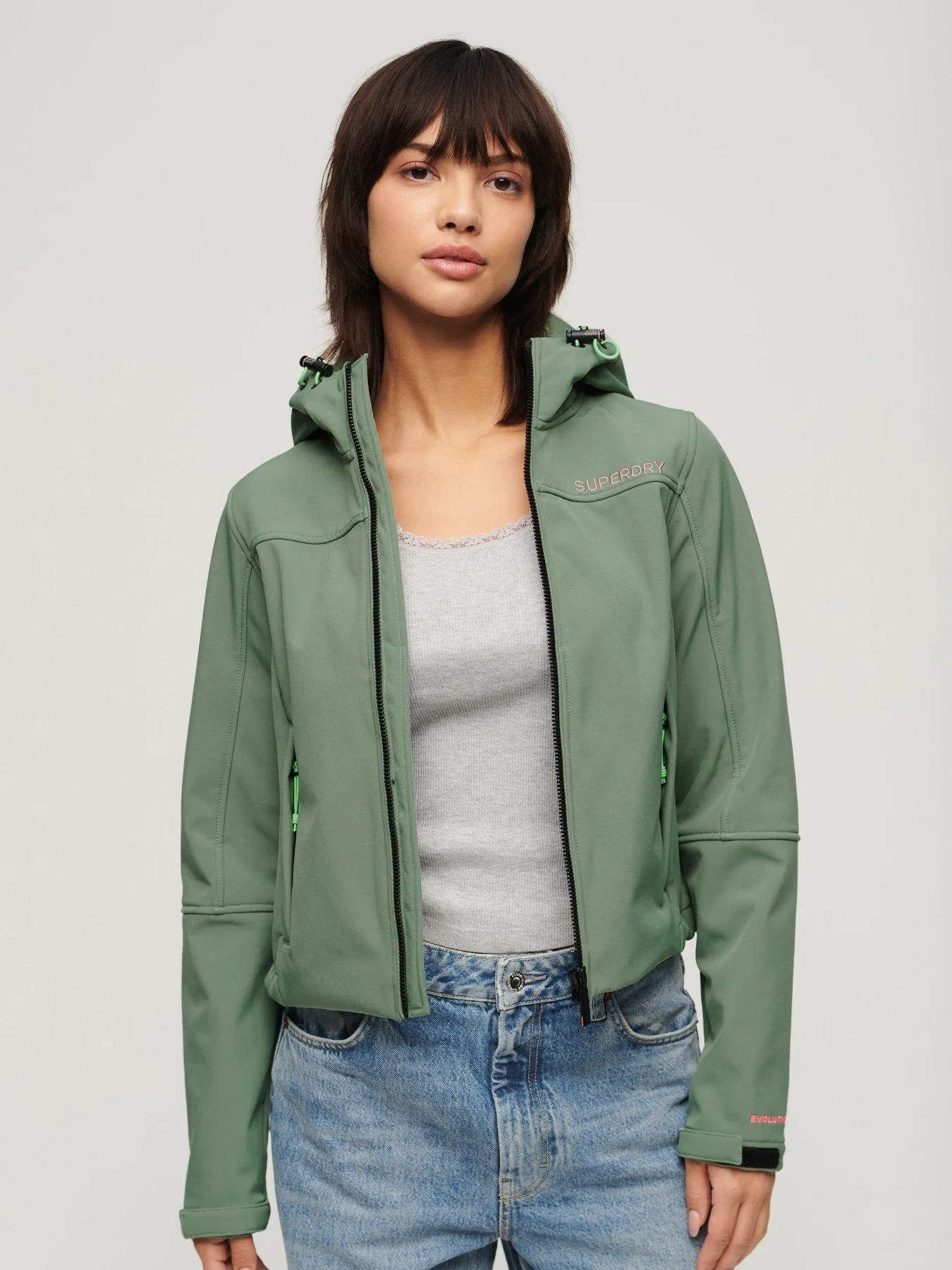 Superdry Hooded Soft Shell Trekker Jacket - Green