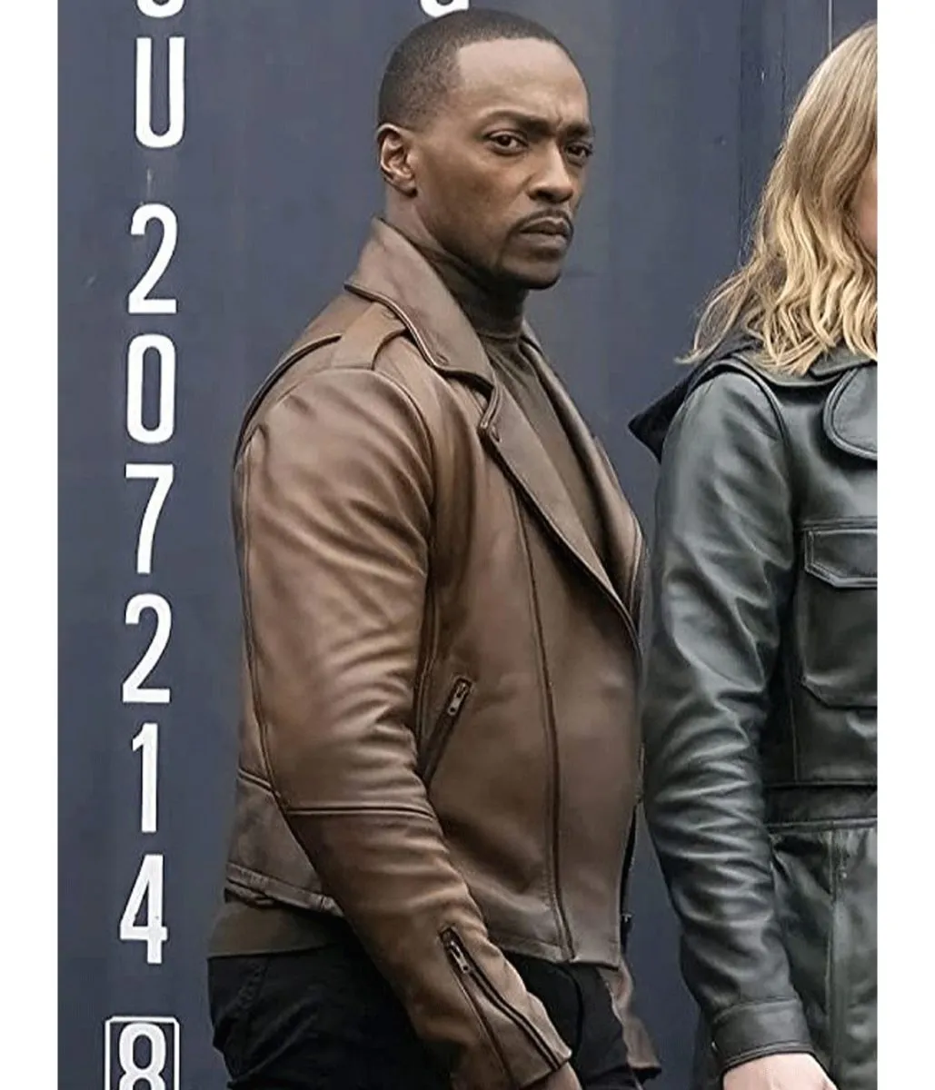 The Falcon and Winter Soldier Anthony Mackie Brown Leather Jacket