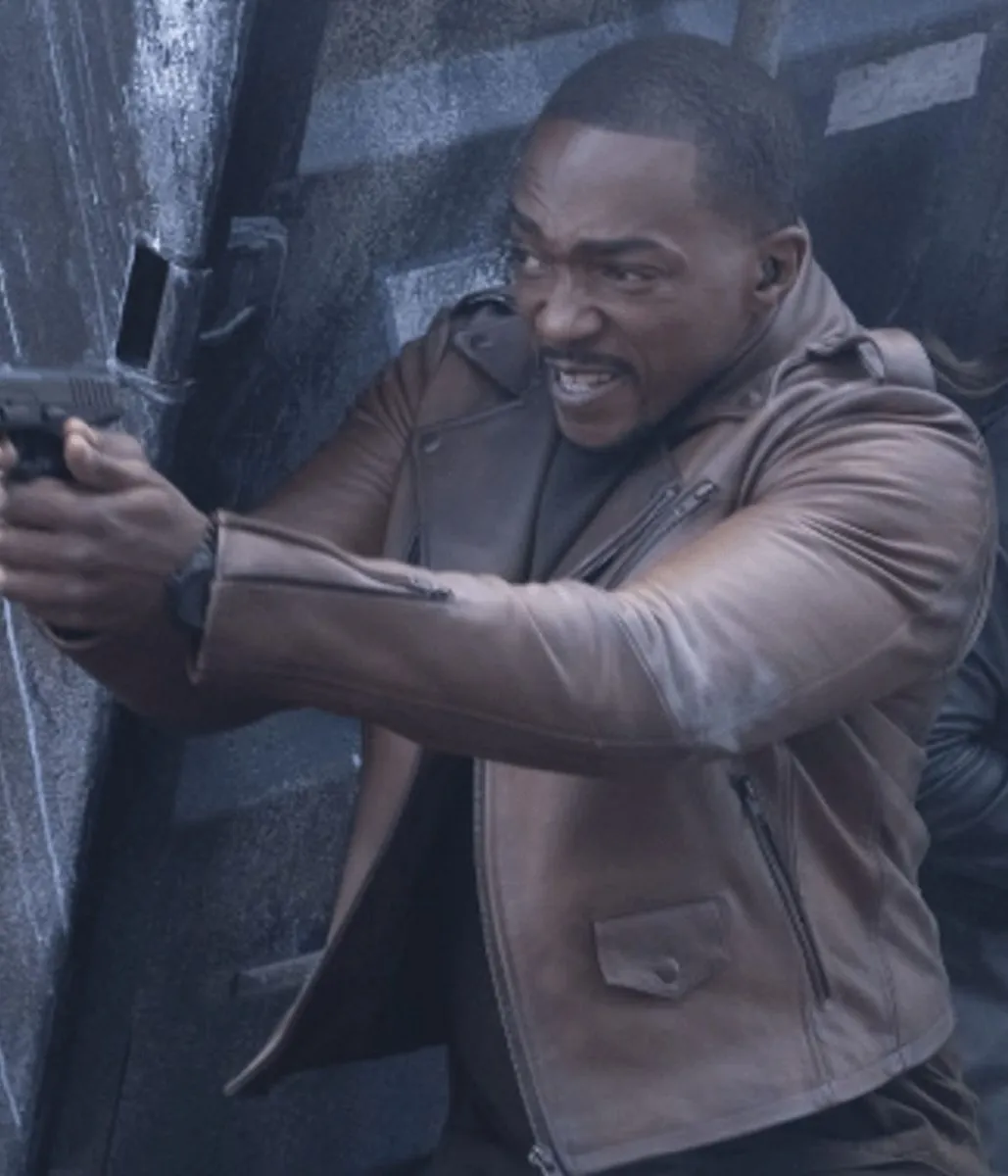 The Falcon and Winter Soldier Anthony Mackie Brown Leather Jacket