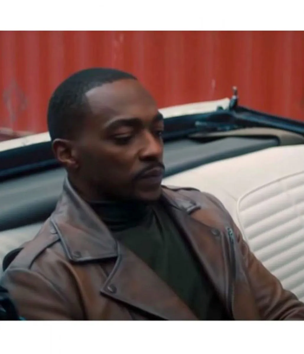 The Falcon and Winter Soldier Anthony Mackie Brown Leather Jacket