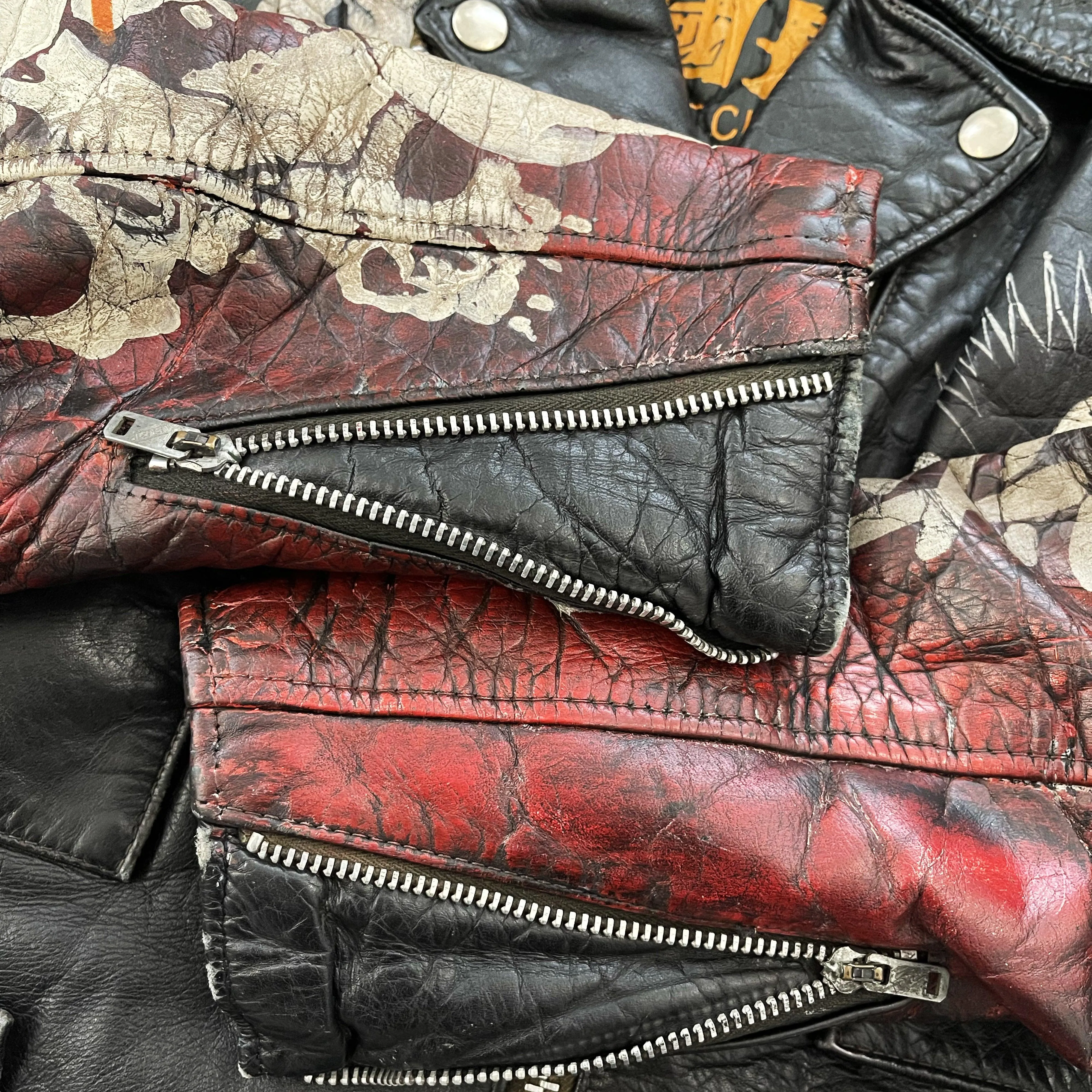 The Great China Wall 'Motor City' Leather Biker Jacket