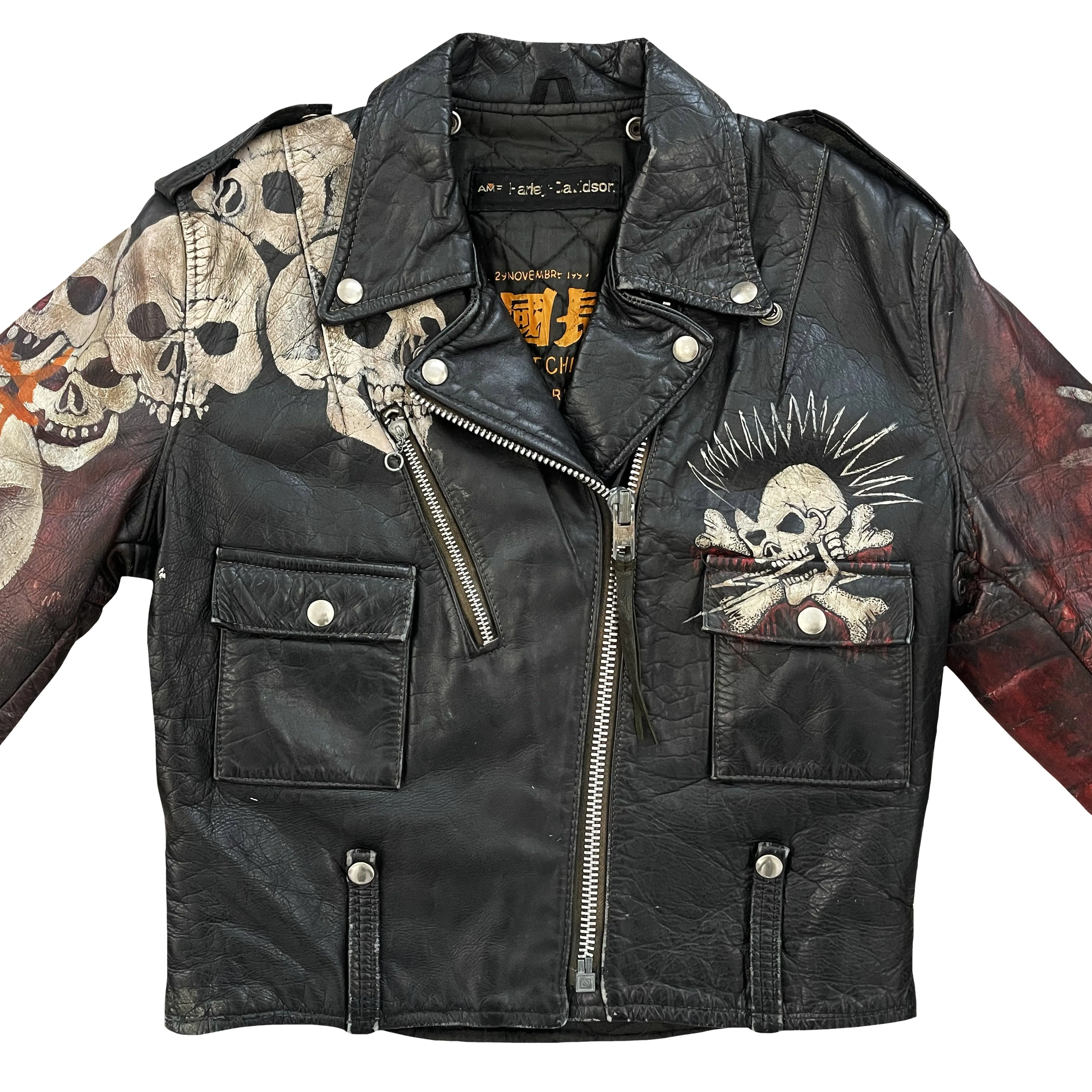 The Great China Wall 'Motor City' Leather Biker Jacket