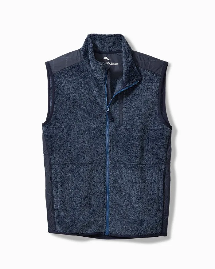 Tommy Bahama Mens North Cascade Fleece Full Zip Vest