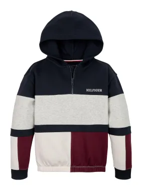 Tommy Hilfiger Boys Colourblock Fleece Zip Up Hoodie - Multi