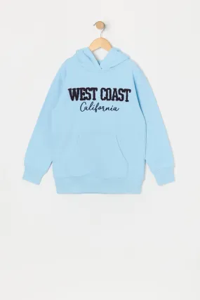 Urban Kids Girls West Coast Chenille Embroidered Fleece Hoodie