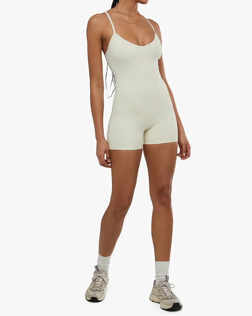 V-neck Romper | Cream