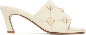 Valentino Garavani Off-White Quilted Heeled Sandals