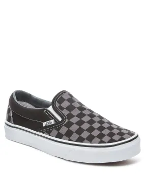 Vans Mens Classic Slip-On Trainers - Black/Grey Check