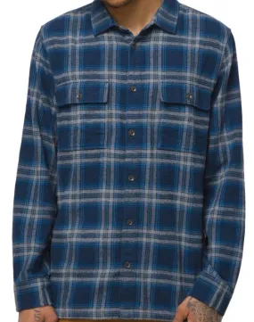 VANS STRAIGHT HEM MELANGE FLANNEL LONG SLEEVE BUTTON DOWN MENS SHIRT