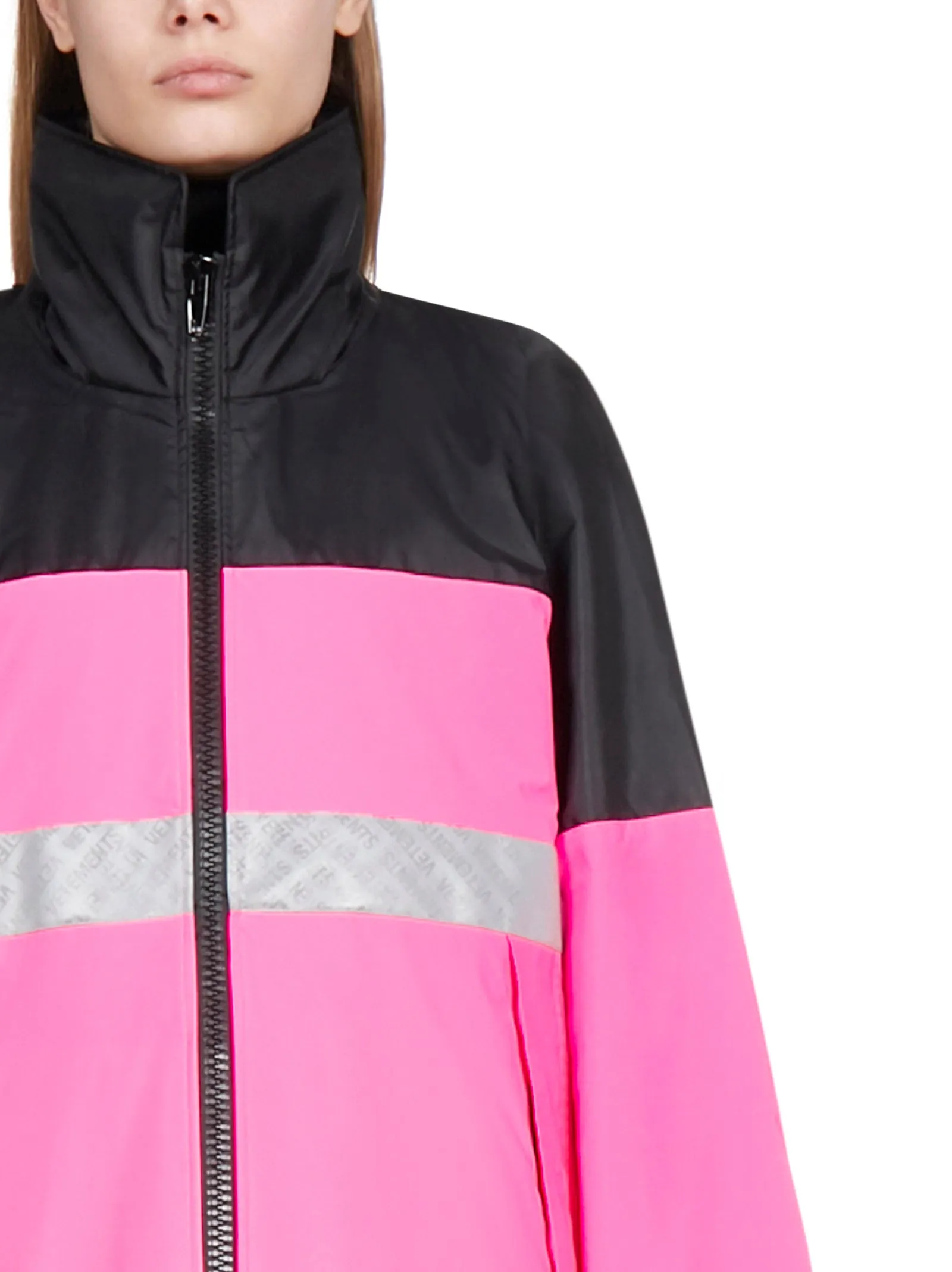 Vetements Zip-Up High-Neck Jacket