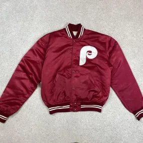 Vintage 80s Philadelphia Phillies Satin Bomber Starter Jacket large