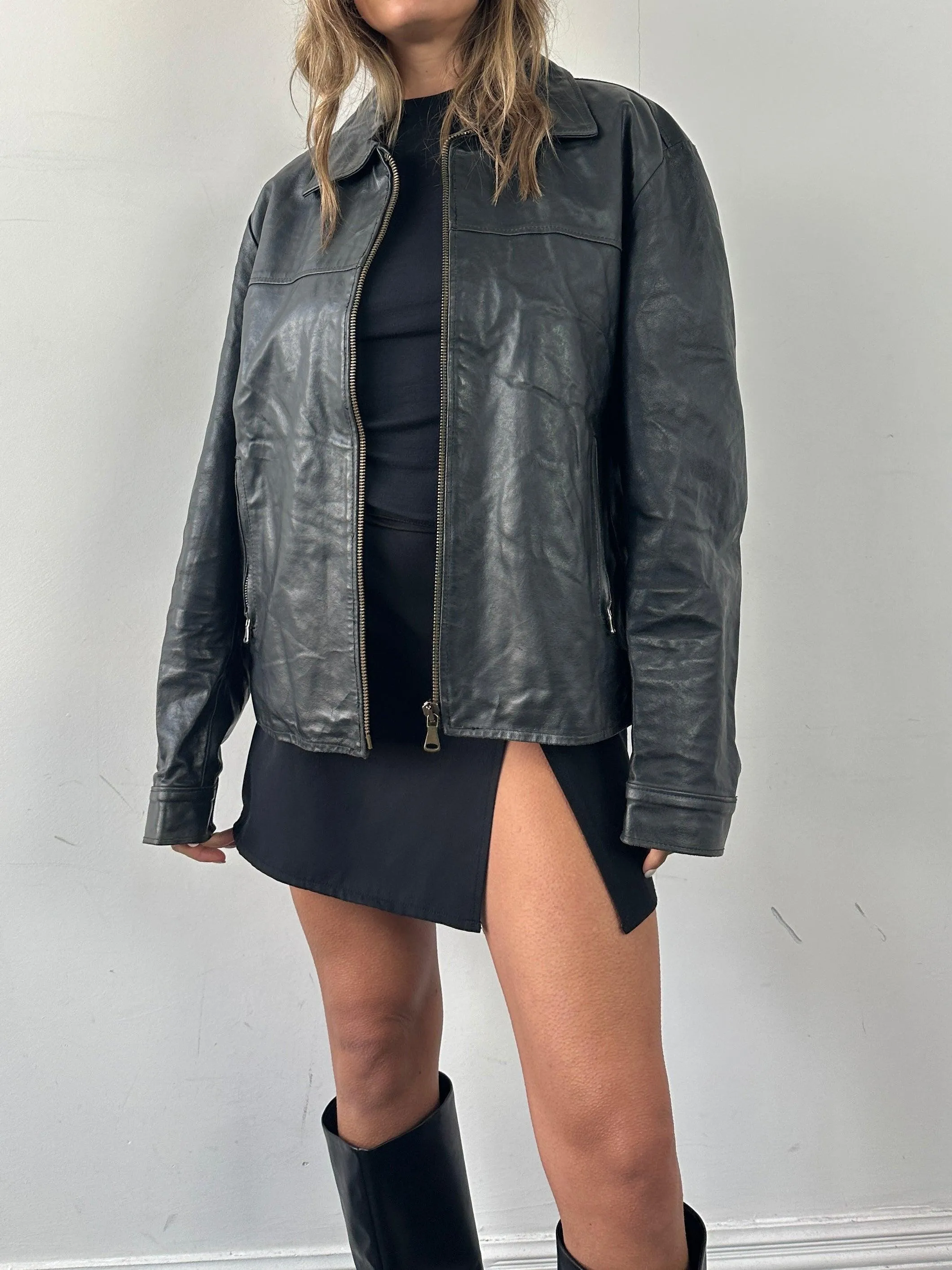 Vintage Leather Jacket - L