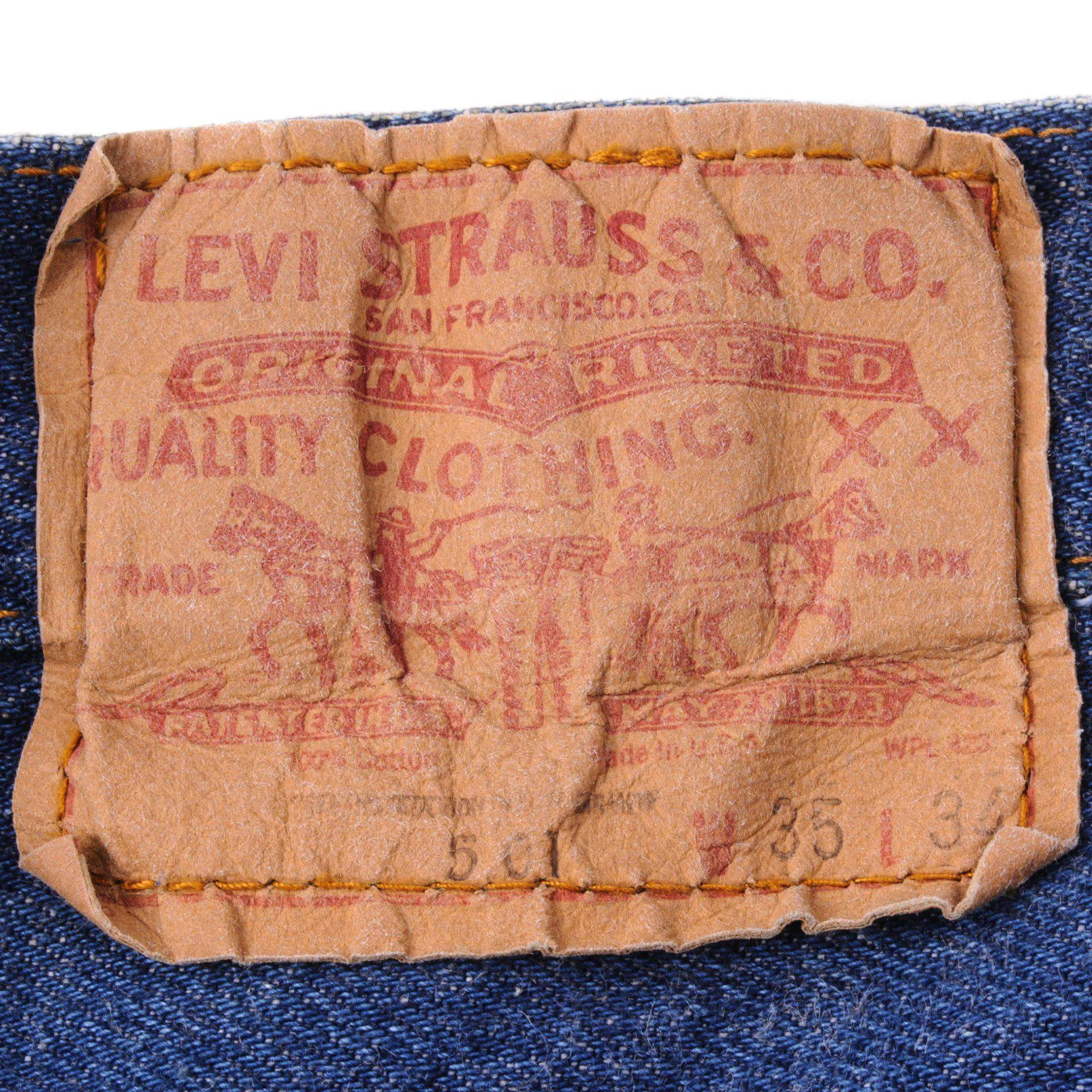 VINTAGE LEVIS 501 JEANS INDIGO 1970-1985 SIZE W32 L30 MADE IN USA