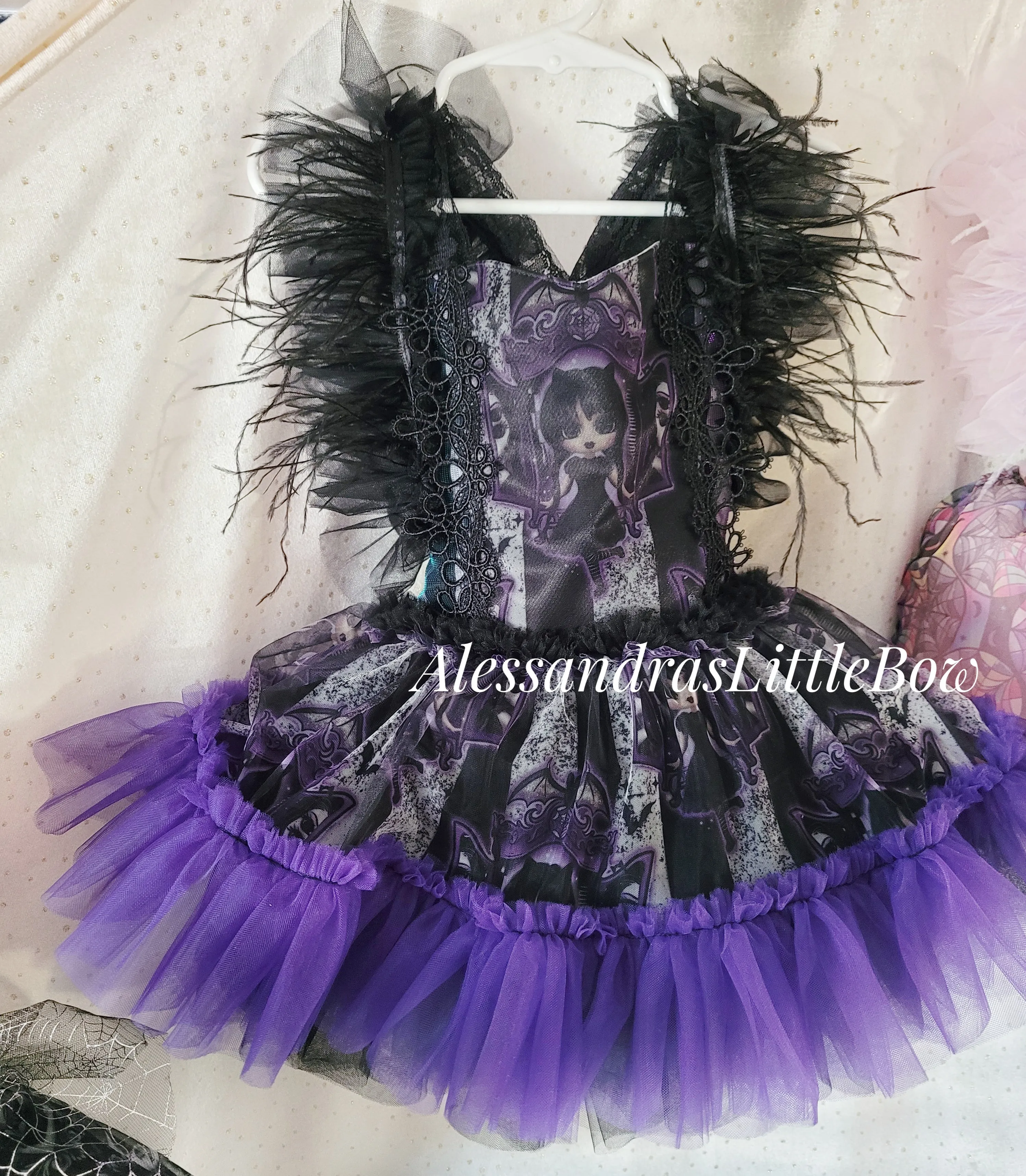 Wednesday's Raven whimsical romper