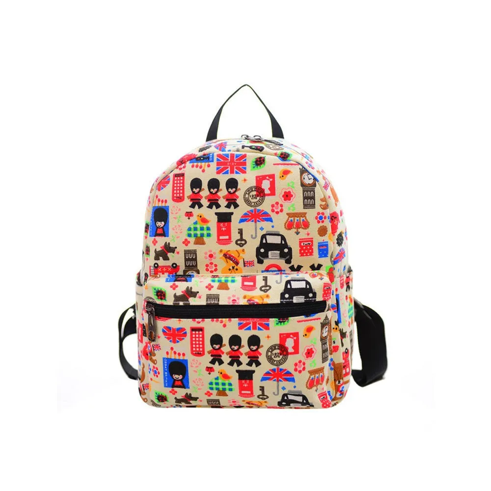 Women Canvas Shoulder Bag Printing Backpack School Backpack Rucksack Mochila Feminina