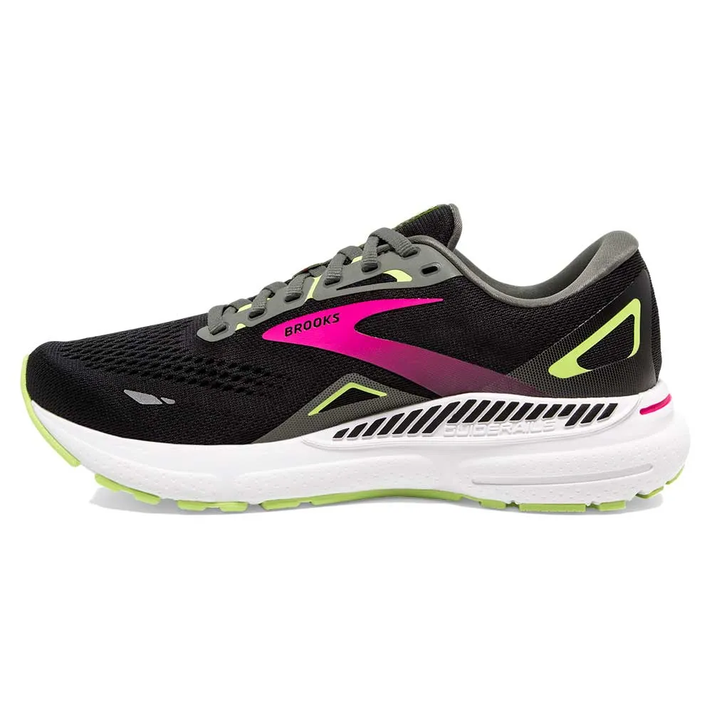 Women's Adrenaline GTS 23 Running Shoe - Black/Gunmetal/Sharp Green- Regular (B)