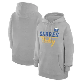 Women's Buffalo Sabres G-III 4Her by Carl Banks Heather Gray  Team Sport Tri-Blend Fleece Hoodie