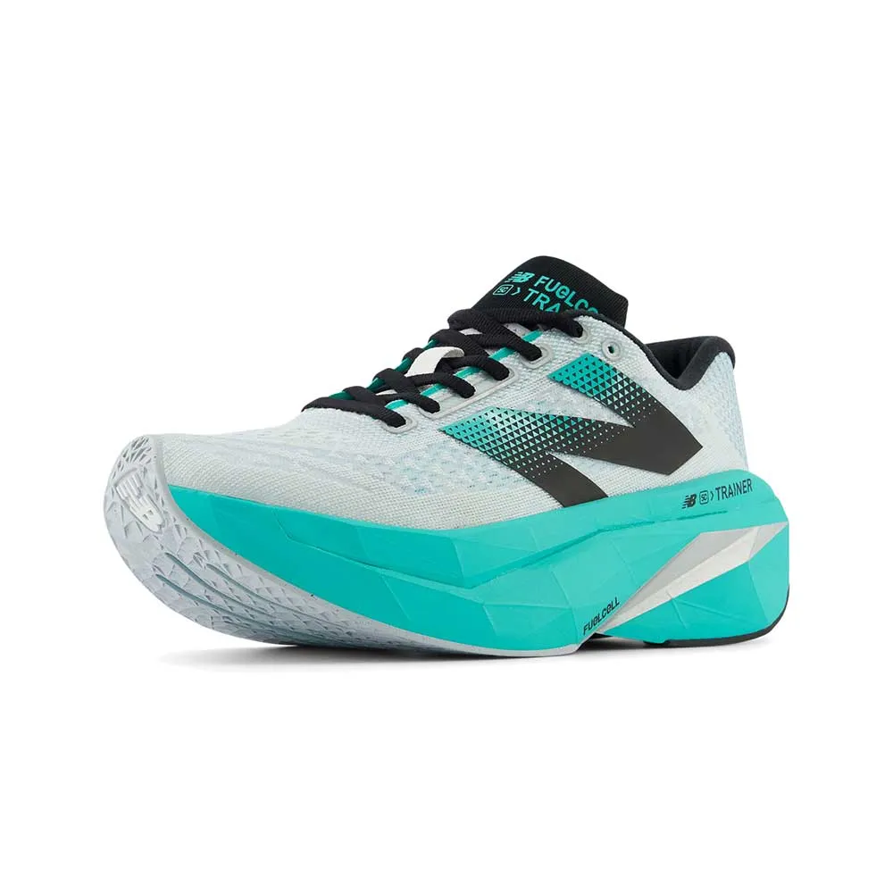 Women's FuelCell SuperComp Trainer v3 Running Shoe - White/Cyber Jade - Regular (B)