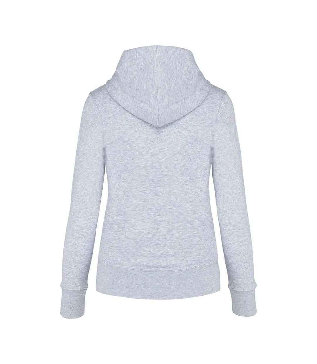 Womens/ladies eco friendly full zip hoodie oxford grey Kariban