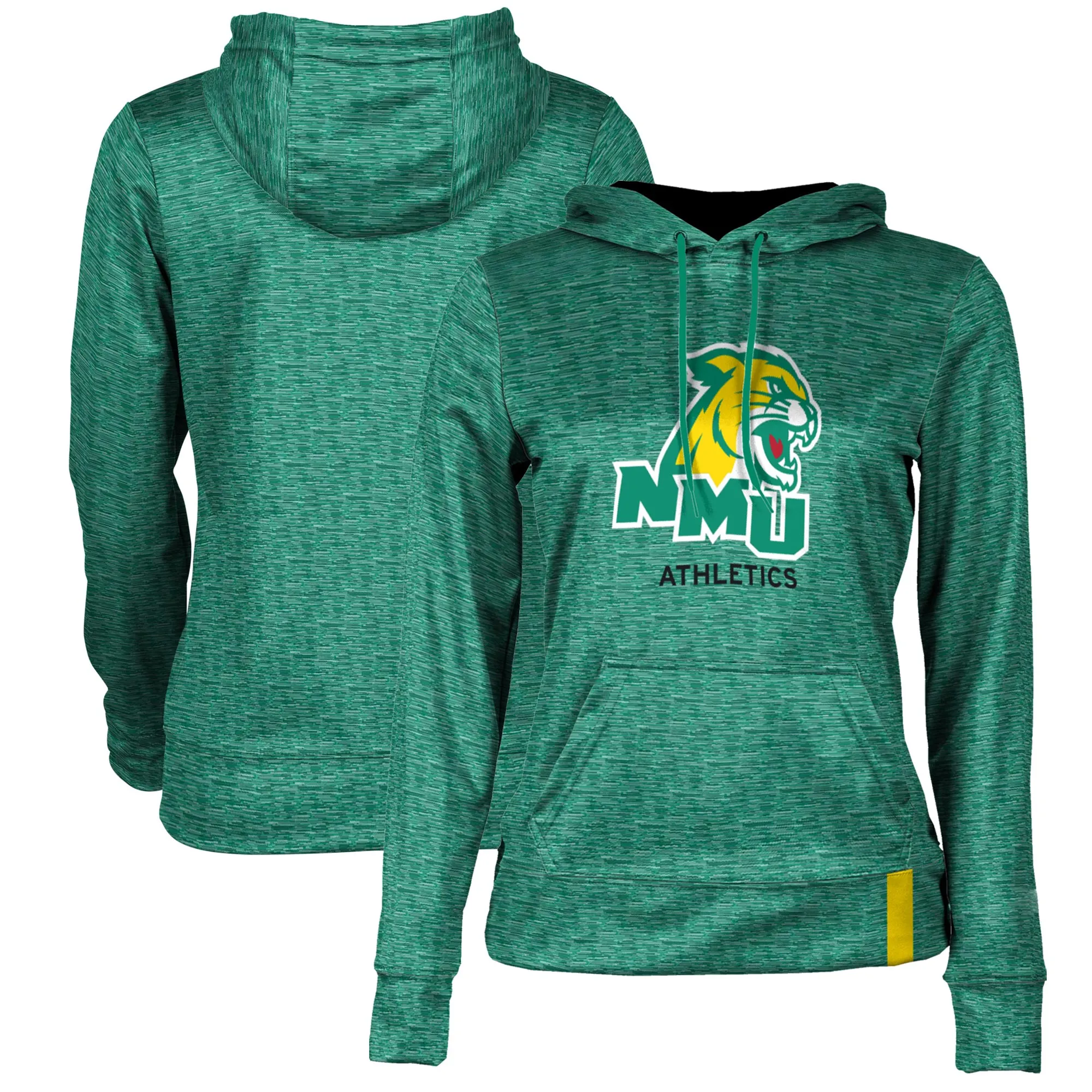 Women's Green Northern Michigan Wildcats Athletics Pullover Hoodie