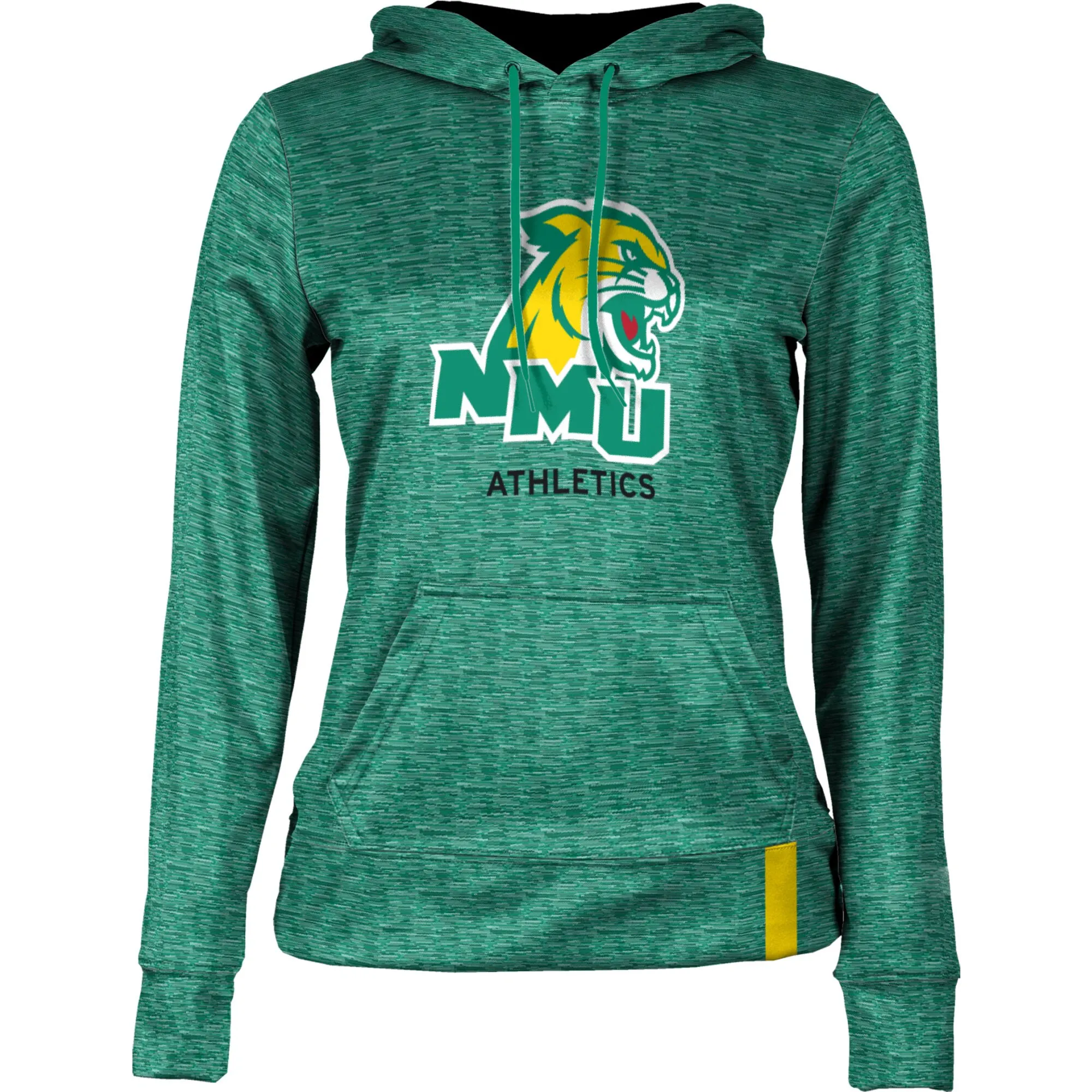 Women's Green Northern Michigan Wildcats Athletics Pullover Hoodie